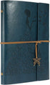 MALEDEN Leather Journal Notebook, Vintage Spiral Bound Sketchbook Refillable Travel Diary with Blank Pages for Women Girls Gifts (A5, Deep Blue)...