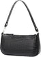 Retro Classic Crocodile Pattern Clutch Shoulder Tote HandBag with Zipper Closure Small Purse for Women...