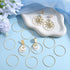 60Pcs 40mm Hoop Earrings Findings Round Beading Hoops Golden Brass Circle Ear Link Open Bezel Frame Pendant for Jewelry Making Women Crafting DIY ...