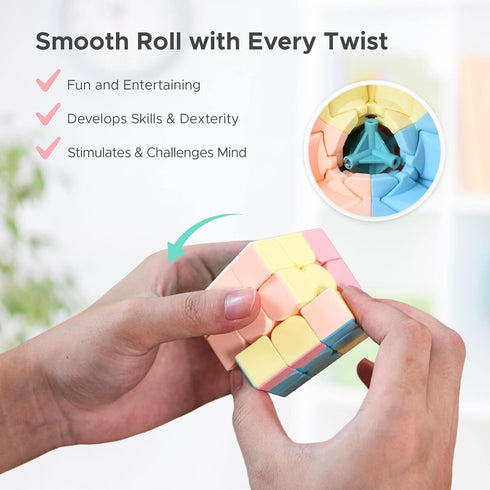 FOOZZILLA Speed Cube 3x3 for Kids and Adults – Productivity Cube with 6 Bright Colors – Fun and Entertaining – Develops Skills, Dexterity – Stimul...