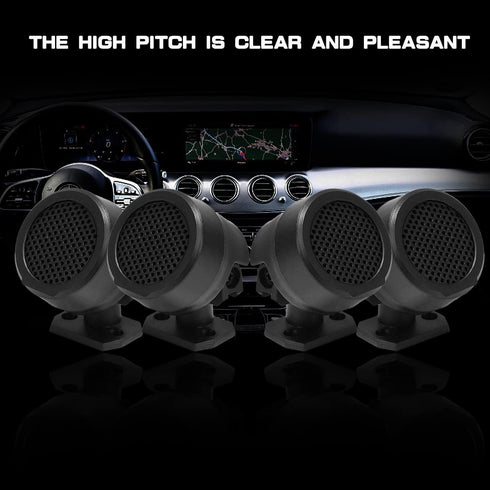 4 Pcs 500W Dome Tweeters Car Speaker, TP-006A High Power Stereo Car Tweeter Mini Dome Tweeter Speakers Surface Mounting on Car Truck and Boat......