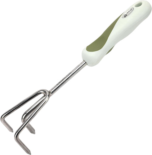Worth Garden Stainless Steel Hand Cultivator for Tilling Soil - PP/TPR Ergonomic Handle - Garden Hand Tool - T206A00...