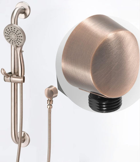 A725ORB Round Drop Ell Handheld Shower Wall Connector, Oil-Rubbed Bronze...