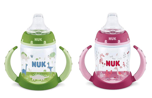 NUK Disney Learner Cup with Silicone Spout 5-Ounce, 2 Count (Birds/Dinosaurs)...