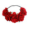 Tvoip Rose Floral Crown Garland Flower Headband Headpiece for Wedding Festival (Red)...