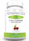 Chewable Vitamin D3 with K2 – 2-in-1 Bone & Heart Health Support – Immune Booster – Natural Cherry Flavor – 90 Tablets for Adults & Kids...