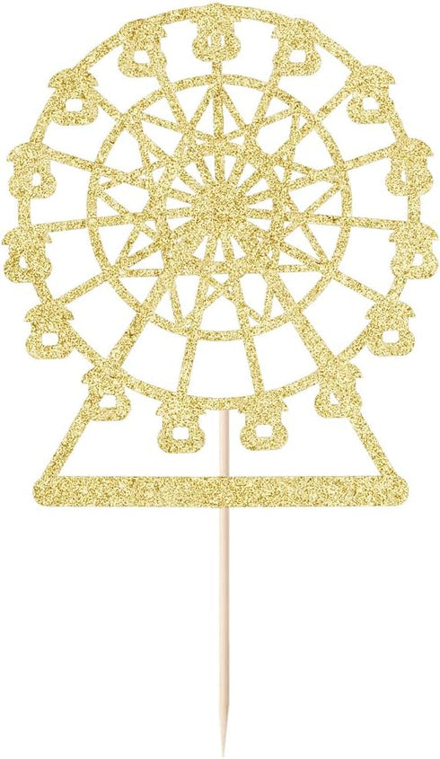 Golden Paper Ferris Wheel Cake BirthdaParty Decoration Celebrations for Boys and Girls...