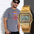 VIGOROSO Men Lady Vintage Retro Gold Stainless Steel Digital Casual Watch Alarm Stopwatch(Gold)...