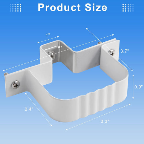 Downspout Straps 2x3 and downspout Wall Bracket? downspout Fasteners White (2 Pack)...