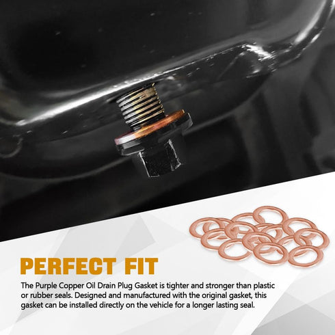 15PCS Oil Drain Plug Gasket, Automotive Replacement Drain Plug Gaskets, 14mm Oil Crush Washer Seals Compatible with Mercedes Benz, Replace OEM# 00...