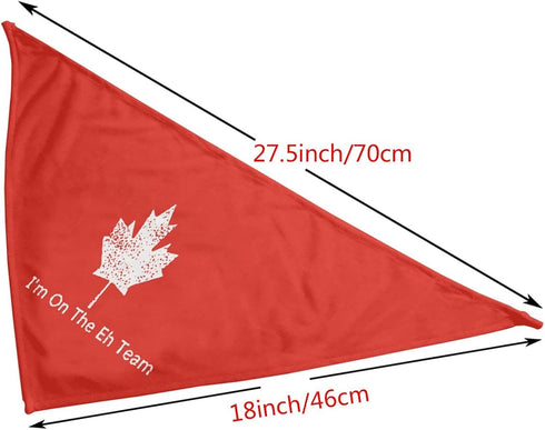 I'm On The Eh Team Canada Canadian Dog Bandana,Dog Bandanas Triangle Bibs Scarf Accessories for Small Medium Large Dogs Cats Pets Animals…...