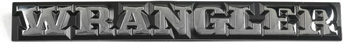 Omix | DMC-55010768 | Emblem, Wrangler | OE Reference: 55010768 | Fits 1987-1990 Jeep Wrangler YJ...