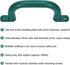 2 Pack 10'' Playground Accessories Handles Green, Outdoor Playset Grab Handles, Swing Set Hardware Kit Handles, Kids Grab Bar for Playhouse,Treeho...