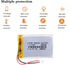 3.7V 523450 1000mAh Lithium Polymer ion Battery Rechargeable Polymer Battery Pack with JST 2.0mm Connector...