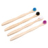 Scraper Bamboo Brush for Adults Toothbrush Oral Deep Cleaning 4pcs (White Blue Black Violet)...
