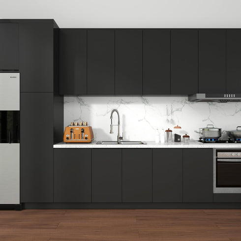 DUUEIHUER Black Wallpaper Peel and Stick Wallpaper Decorative Contact Paper Waterproof Wallpaper Suitable for Kitchen Cabinet Wallpaper Bedroom Wa...