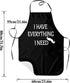 2Pcs Aprons Funny I Have Everything & I Am Everything Cooking Kitchen Aprons for Women Men Chef Valentine's Day Anniversary Wedding Gifts for Coup...