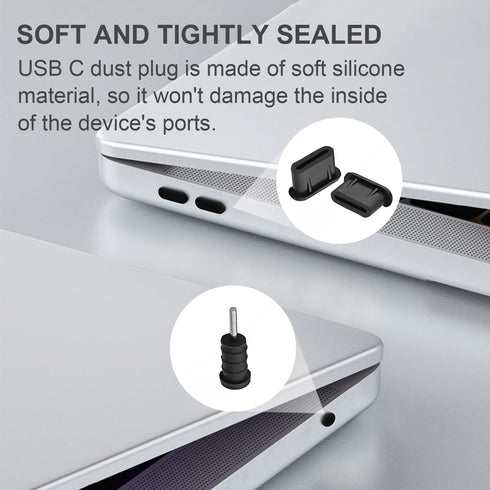 USB C Dust Plug and 3.5mm Headphone Plugs for Laptop Phone Thunderbolt Port Protection Anti Dust Cover MacBook Accessories Compatible with MacBook...
