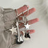 Guitar Keychain, Metal Bass Guitar Pendant Key Chain with Mini Pentagram and Heart, Fashionable Unisex Guitar Star Keychain, Y2K Unique Keychain f...