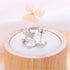 Ladytree S925 Sterling Silver Jewelry Puppy Dog Cat Pet Paw Print White Simulated Opal Stud Earrings...