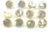 12 Translucent White Button Imitation Pearl Buttons Blouse, Shirt Buttons, Shank (White 11mm 3/8'' M.O.P)...
