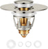 Universal Bathroom Sink Stopper in Brass, 1.04-1.97 Inch Pop Up Basin Sink Drain Stopper, Sink Drain Strainer with Anti Clogging Filter Hair Catch...