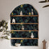 Tropics Plants Floral Peel and Stick Wallpaper, 17.71in X 118.1in Self Adhesive Removable WallPaper Black/Dark Green/Yellow Contact Paper Waterpro...