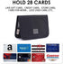 iN. Slim credit card holder wallet, Gift card display case, Minimalist light thin card storage case rfid blocking for men & women, with 28 slots i...