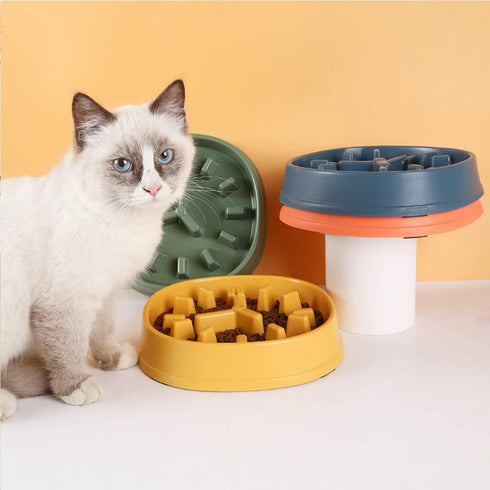Slow Feeder Dog Bowl, Small Medium Breed Dog Cat Food Bowls Durable Non Skid Pet Bowl Preventing Choking Healthy Design Slow Feeding Dog Bowl Slow...