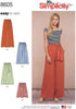 Simplicity US8605A Easy to Sew Women's Skirts and Loose Fitting Pants Sewing Patterns, Sizes 6-24...