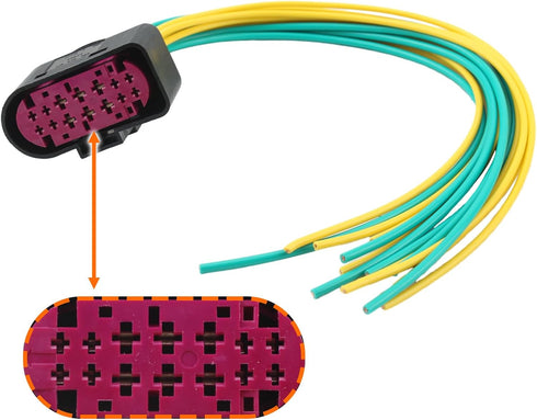 Xenon HID Projector Headlight Connector Harness Pigtail Fit for Dodge for Ram 1500 2500 2013-2018......