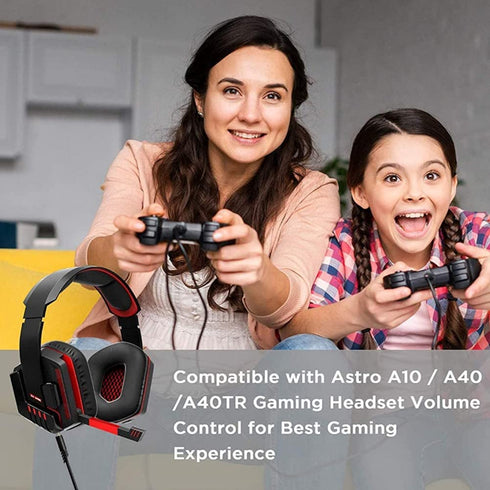 Replacement for Astro A10 Cord, 2.0 M Audio Gaming Volume Control Headset Cable Braided Wire Also Works with A40/A40TR for Smartphone Tablets MP3 ...
