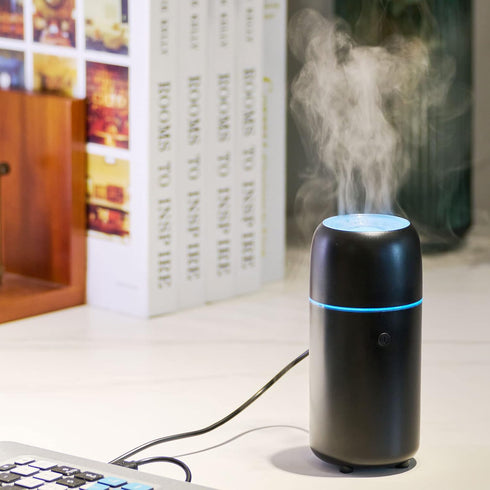 Car Diffuser, Car Air Fresheners Car Diffusers for Essential Oils USB Car Humidifier Aromatherapy Diffusers Cool Mist Portable with 7 Color Flame ...
