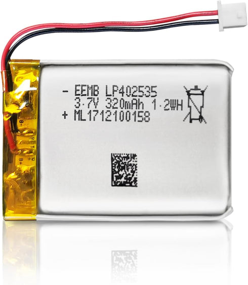EEMB 3.7V Lithium ion Battery 320mAh 402535 Rechargeable 3.7 Volt Lipo Battery Pack with Wire Molex Connector for Speaker and Dashcam- Confirm Siz...