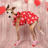 Fitwarm Valentines Day Sweet Heart Dog Dress, Dog Holiday Outfit, Dog Clothes for Small Dogs Girl, Pet Cat Apparel, Red, Pink, Small...
