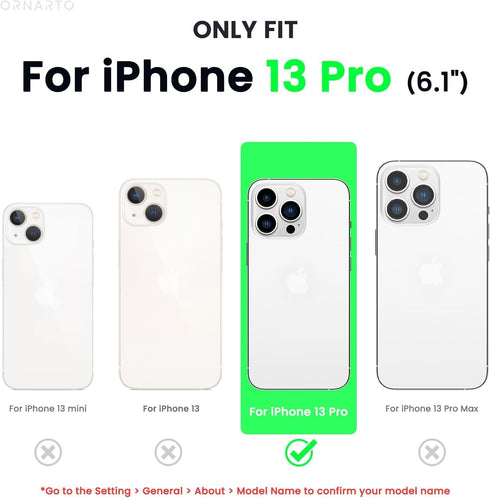 ORNARTO Compatible with iPhone 13 Pro Case 6.1, Slim Liquid Silicone 3 Layers Full Covered Soft Gel Rubber Case Cover 6.1 inch-Hot Pink...