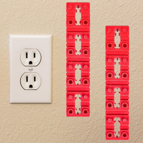 100 pcs Switch Receptacle Spacers, BOSOIRSOU Socket Outlet Spacers for Electrical Box, Electrical Extender Outlet Shims, Twist Apart Spacers Light...