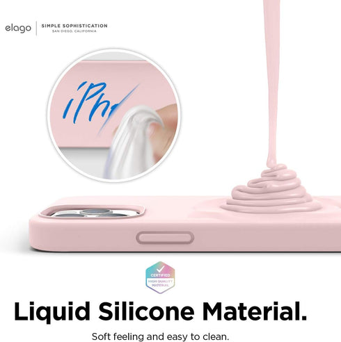 elago Magnetic Silicone Case (Lovely Pink) for iPhone 12/12 Pro, Built-in Magnets, Compatible with MagSafe Accessories, Case...
