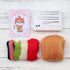 BAGERLA 1 Set Animal Wool Needle Felting Kit, Beginner's Needle Felting Kit with Instructions, Basic Tools, Needles, Finger Cots, Felting Foam Mat...