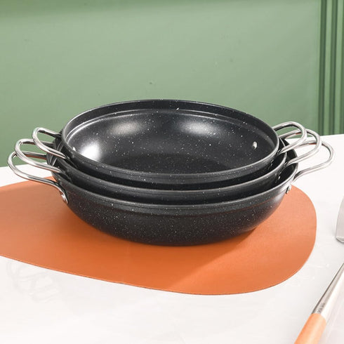 Stainless Steel Skillet with 2 Handles Saute Pan Everyday Pan Stir Fry Pan Chef s Pan Multipurpose Deep Frying Pan Stewpot Skillet...