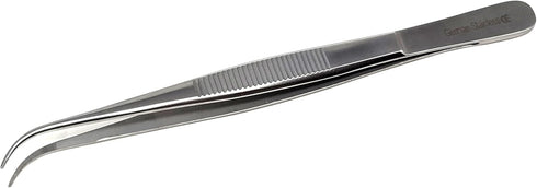 Lab Tweezers High Precision Forceps, 6" (15.2 cm), Fine Strong Curved Point tweezers, Stainless Steel...