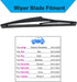 Rear Wiper Blade-11 inch Rear Windshield Wiper Blades for Hyundai Accent 2012-2022 / Kia Rio 2012-2022/ Toyota Prius V 2012-2019 /Jeep Grand Chero...