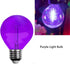 G40 Light Bulbs Replacement Purple 1W Shatterproof Plastic LED Globe Bulbs G40 LED String Lights Replacement Bulb E12/C7 Candelabra Base for Indoo...