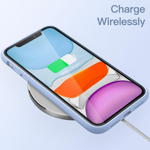JETech Silicone Case for iPhone 11 (2019) 6.1-Inch, Silky-Soft Touch Full-Body Protective Case, Shockproof Cover with Microfiber Lining (Light Blu...
