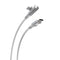 Scosche Ci4BRA6WT-SP Strikeline RA Premium USB-C to Right-Angle MFi Certified Charge & Sync Braided Cable 6-ft. White/Silver...