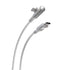Scosche Ci4BRA6WT-SP Strikeline RA Premium USB-C to Right-Angle MFi Certified Charge & Sync Braided Cable 6-ft. White/Silver...
