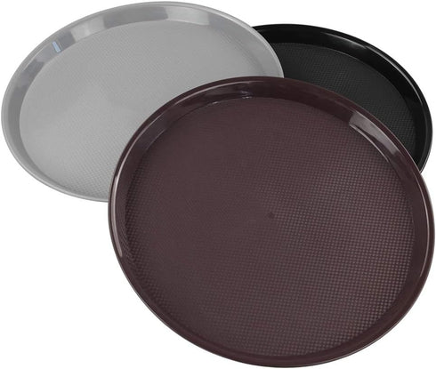 Cand Plastic Round Serving Trays, 3 Packs...