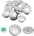 HARFINGTON 10 Sets Self Cover Button Kit 44L 1.1" 28mm with Wire Backs Aluminum Buttons to Cover Fabric Button Maker Covered Buttons Kit with Tool...
