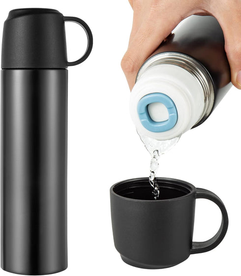 Stainless Steel Water Bottle-Insulated Vacuum Coffee Cup with Leakproof Lid & Cup,Double Walled Flask Thermos Cup,Sport Travel Mug keeps Hot & Col...