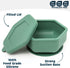 Tiny Twinkle Silicone Suction Bowl with Lid for Baby and Toddler - 100% Silicone - BPA Free - Microwave Safe - Suction Bowls For Baby, Snack Conta...